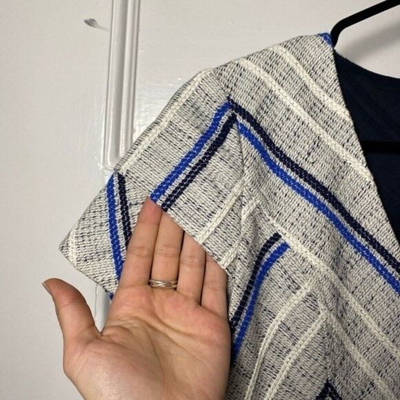 Rebecca Minkoff | Katya Tweed Pattern Mini Sheath Dress Gray/Blue Sz 2 XS - Picture 7 of 12